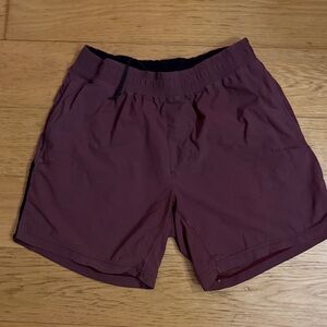 RHONE Men's Dark Red Athletic Shorts